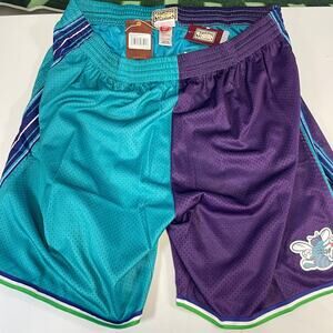 Charlotte Hornets Mitchell & Ness Split Color Swingman Shorts